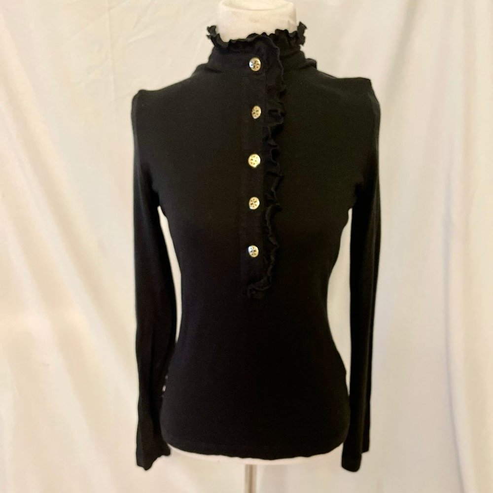 High Collar Black Shirt